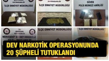 Gaziantep'te dev narkotik operasyonunda 20 şüpheli tutuklandı