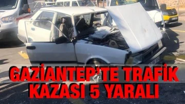 VİDEO | Gaziantep’te trafik kazası 5 yaralı