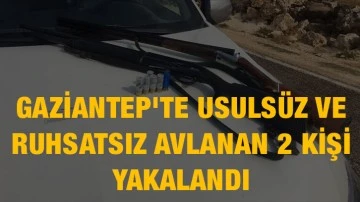 Gaziantep'te usulsüz ve ruhsatsız avlanan 2 kişi yakalandı