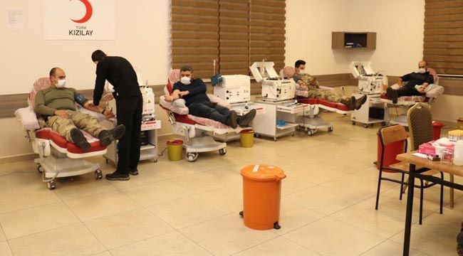 Gaziantep İl Jandarma Komutanlığı personelleri plazma bağışında bulundu