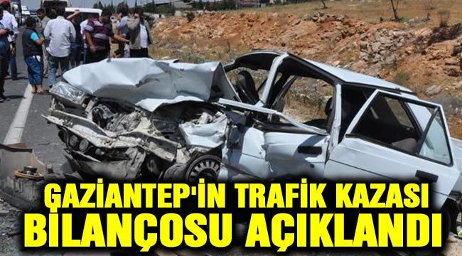 Gaziantep'in trafik kazası bilançosu açıklandı