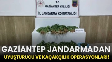 Gaziantep Jandarmadan uyuşturucu ve kaçakçılık operasyonları!