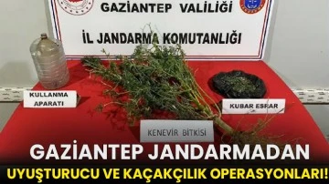  Gaziantep jandarmadan uyuşturucu ve kaçakçılık operasyonları!