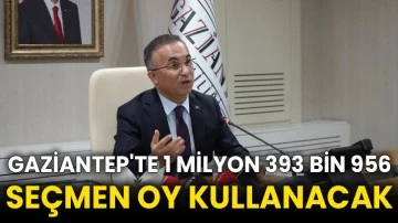 Gaziantep'te 1 milyon 393 bin 956 seçmen oy kullanacak