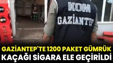 Gaziantep'te 1200 paket gümrük kaçağı sigara ele geçirildi