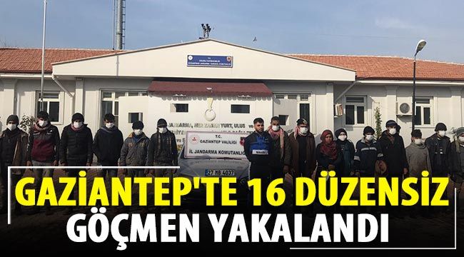  Gaziantep'te 16 düzensiz göçmen yakalandı 