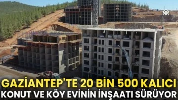 Gaziantep'te 20 bin 500 kalıcı konut ve köy evinin inşaatı sürüyor