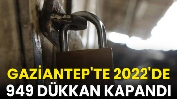 Gaziantep'te 2022'de 949 Dükkan Kapandı