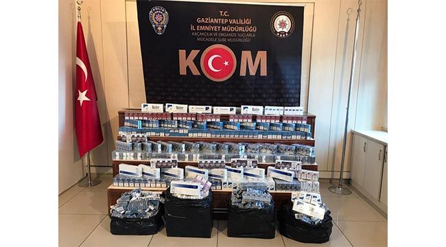 Gaziantep'te 3 bin 400 paket kaçak sigara ele geçirildi 