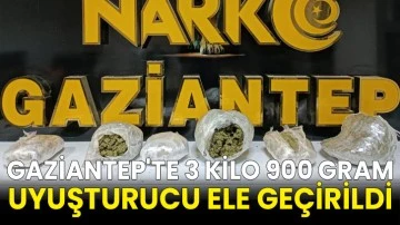 Gaziantep'te 3 kilo 900 gram uyuşturucu ele geçirildi