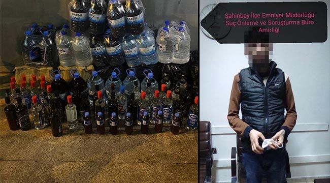 Gaziantep'te 321 litre kaçak alkol ele geçirildi 