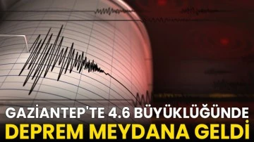 Gaziantep'te 4.6 büyüklüğünde deprem
