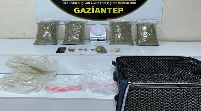 Gaziantep'te 4 kilo 110 gram uyuşturucu ele geçirildi