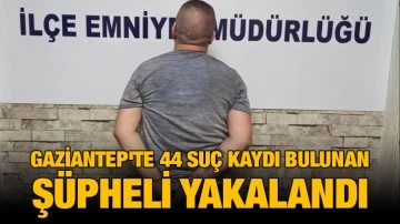 Gaziantep'te 44 suç kaydı bulunan şüpheli yakalandı