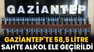 Gaziantep'te 58,5 litre sahte alkol ele geçirildi