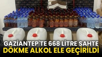 Gaziantep'te 668 litre sahte dökme alkol ele geçirildi