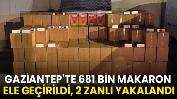 Gaziantep'te 681 bin makaron ele geçirildi, 2 zanlı yakalandı