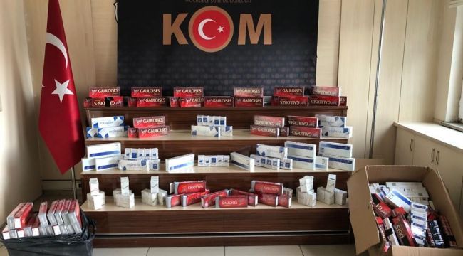  Gaziantep'te 729 kilogram kaçak tütün ve 71 bin makaron ele geçirildi 