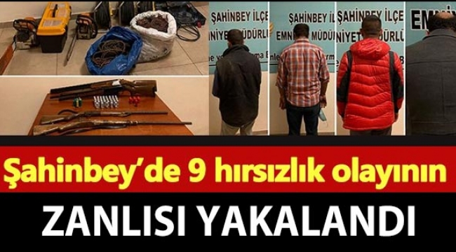 Gaziantep’te 9 faili meçhul hırsızlık olayı aydınlatıldı
