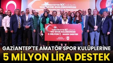 Gaziantep'te amatör spor kulüplerine 5 milyon lira destek