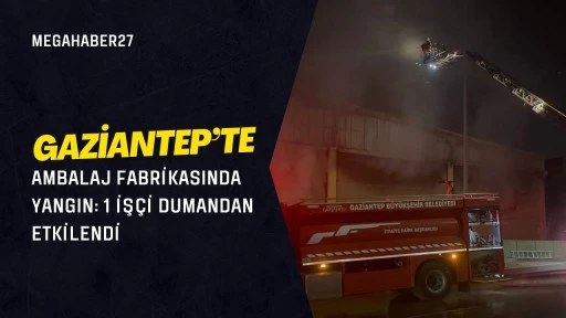 Gazİantep’te ambalaj fabrikasında yangın: 1 işçi dumandan etkilendi