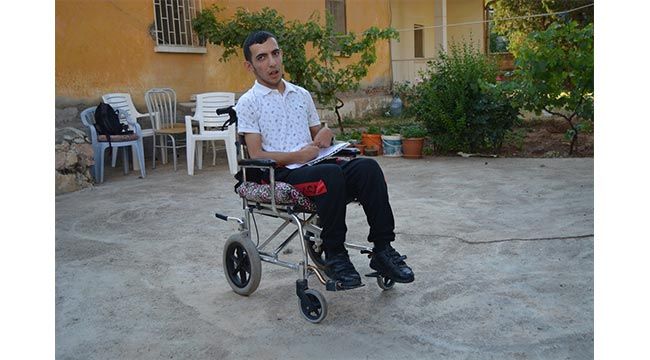  Gaziantep'te bedensel engelli Yunus Emre'nin YKS heyecanı 