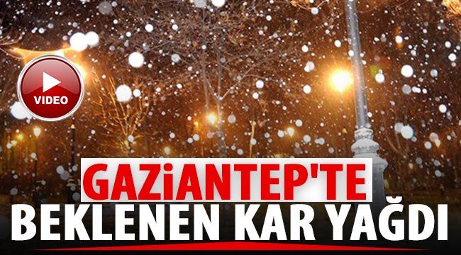 Gaziantep'te beklenen kar yağdı