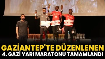 Gaziantep'te düzenlenen 4. Gazi Yarı Maratonu tamamlandı