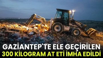 Gaziantep'te ele geçirilen yaklaşık 300 kilogram at eti imha edildi