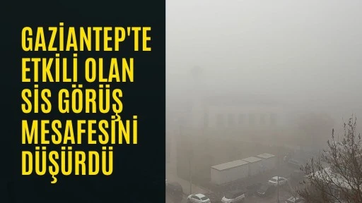 Gaziantep'te etkili olan sis g&ouml;r&uuml;ş mesafesini d&uuml;ş&uuml;rd&uuml;
