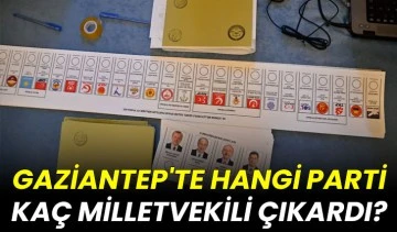 Gaziantep'te Hangi Parti Kaç Milletvekili Çıkardı?   