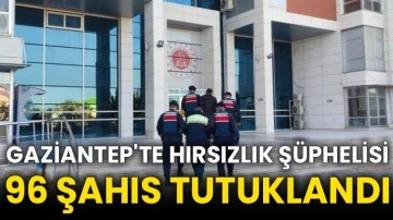 Gaziantep'te hırsızlık şüphelisi 96 şahıs tutuklandı