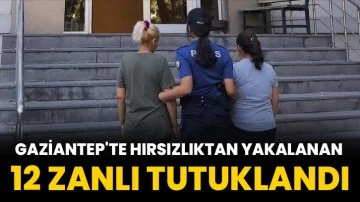 Gaziantep'te hırsızlıktan yakalanan 12 zanlı tutuklandı