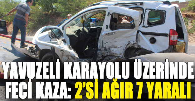 Gaziantep’te iki araç kafa kafaya çarpıştı: 2’si ağır 7 yaralı