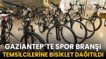 Gaziantep’te il temsilcilerine bisiklet dağıtımı