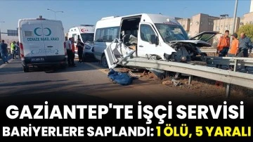 Gaziantep'te İşçi Servisi Bariyerlere Saplandı: 1 Ölü, 5 Yaralı