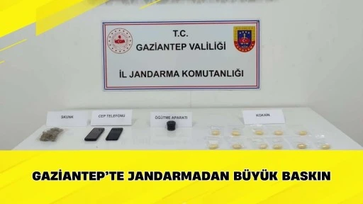 Gaziantep&rsquo;te Jandarmadan B&uuml;y&uuml;k Baskın