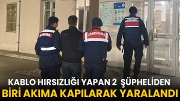 Gaziantep'te kablo hırsızlığı yapan 2 şüpheliden biri akıma kapılarak yaralandı