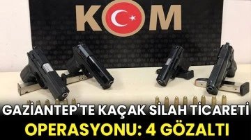 Gaziantep'te kaçak silah ticareti operasyonu: 4 gözaltı