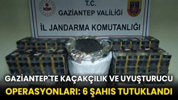 Gaziantep'te kaçakçılık ve uyuşturucu operasyonları: 6 şahıs tutuklandı
