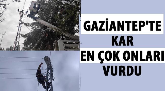 Gaziantep'te kar en çok onları vurdu 