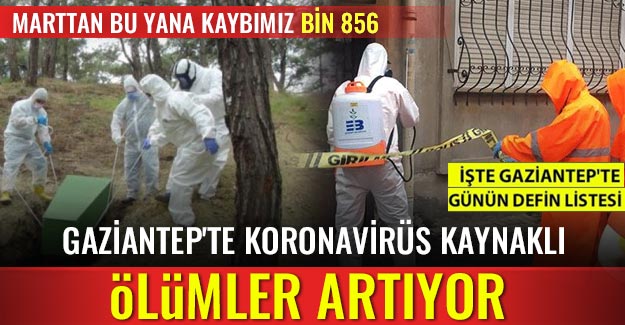 Gaziantep'te koronavirüs kaynaklı ölümler artıyor 