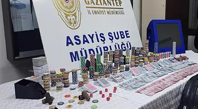 Gaziantep'te kumar operasyonu: 24 gözaltı