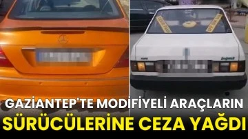 Gaziantep'te modifiyeli araçların sürücülerine ceza yağdı