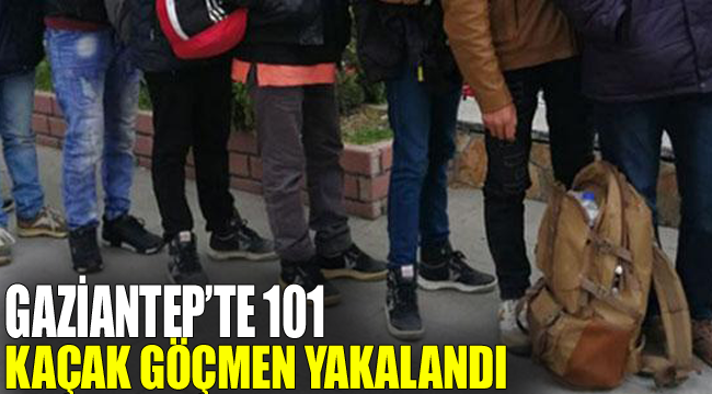 Gaziantep'te otoyoldaki tesiste 101 düzensiz göçmen yakalandı