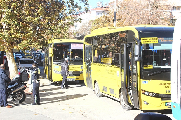 Gaziantep'te sarı renkli halk otobüsleri “kuralsız” seyir ediyor