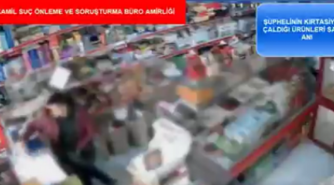  Gaziantep'te şüphelinin çaldığı çocuk bezlerini başka işletmeye satmaya çalışması kameraya yansıdı 