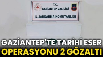 Gaziantep'te tarihi eser operasyonu 2 gözaltı