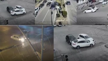 Gaziantep’te trafik kazaları kameralara yansıdı
