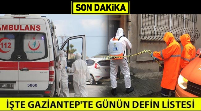 Gaziantep'te bugün defnedilenlerin listesi